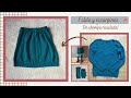 Falda y escarpines de Suéter, jersey, chompa reciclada