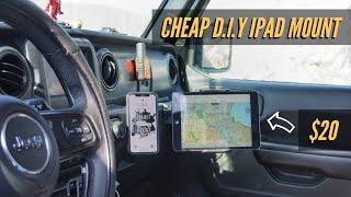 Cheap $20 iPad Mount for a Jeep Wrangler - YouTube