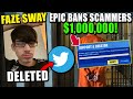 FaZe Sway Just DELETED his twitter! Is he OK? SAC Stolen MILLIONS (Epic Says They WILL Sue!)