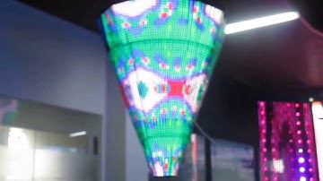 Irregular shape LED Display - Circular Curtain with FLC flexible LED Curtain