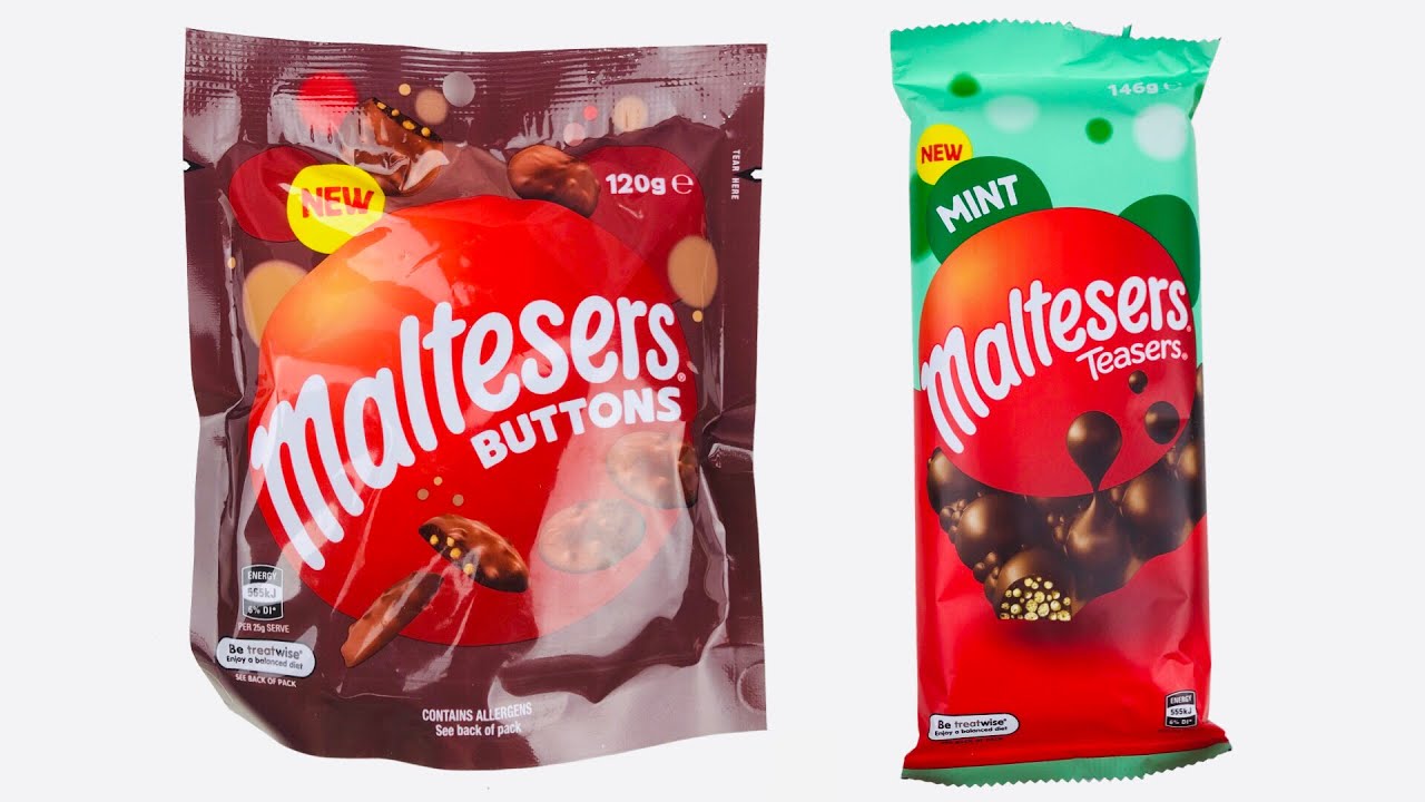 New Maltesers teasers Mint chocolate block and New Maltesers Buttons chocolate OPENING Review!