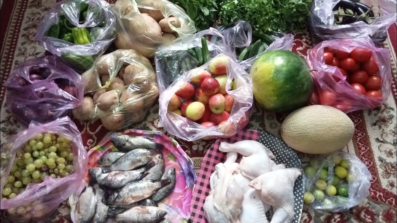 مشتريات الاسبوع بالاسعار الخضروات الفاكهه الدواجن بانواعها الاسماك البصل والثوم