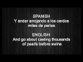 Shakira ft. Alejandro Sanz - La tortura  English/Spanish lyrics