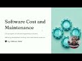 Part-3: Software Cost and Maintenance