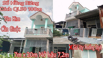 nhà bán sổ hồng riêng 7x20 nở hậu 7,2m cách qlo50 100m tân kim cần giuộc|bds cần giuộc long an