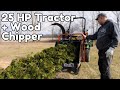 Discover the perfect size wood chipper for sub compact tractor  john deere 1025r  woodmaxx 9900