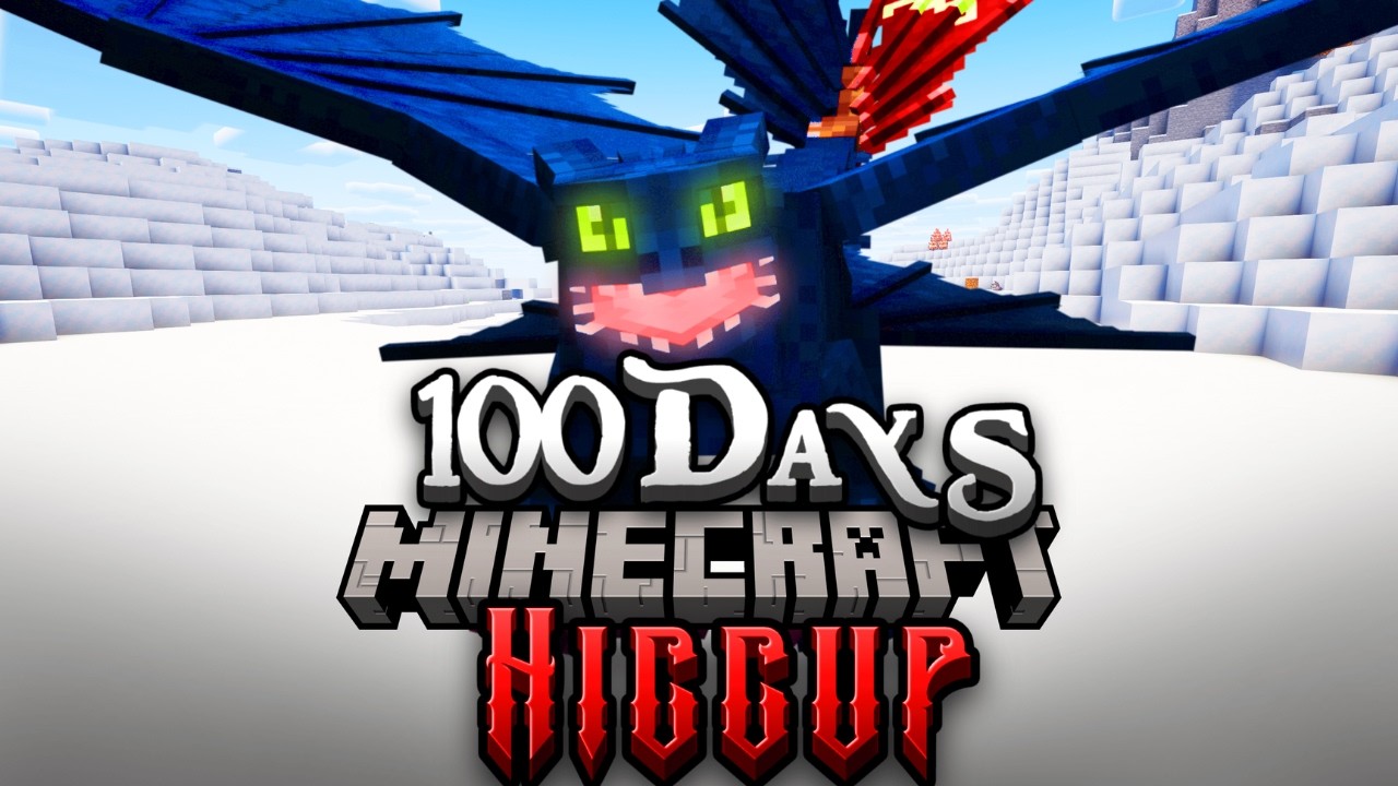 I Survived 100 Days as HICCUP in How to Train Your Dragon in Minecraft!