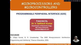 Programmable Peripheral Interface - 8255