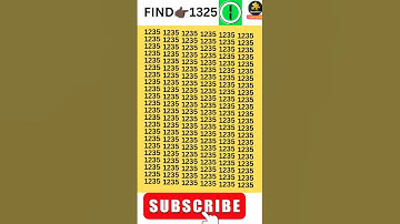 FIND the odd number// spot the difference only GENIOUS find this #visualpuzzle #quiz #shorts