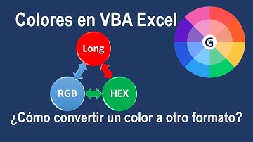 🔴🟢🔵 Convertir Colores: de Long ➡️ RGB ➡️ HEX con VBA Excel | Bases matemáticas y ejemplos con código