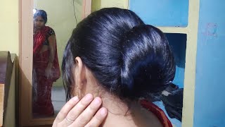 very fast and easy bun hairstyle everyday hairstyle.beautiful hairbun ❤️