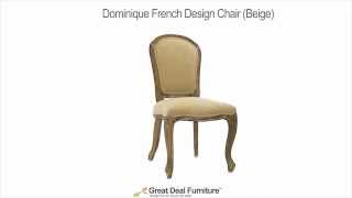 Dominique French Design Chair Beige