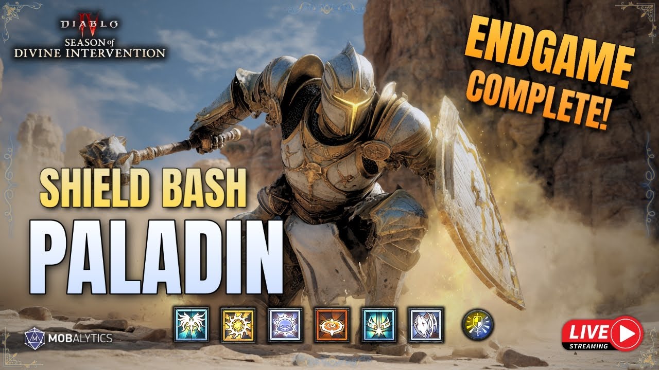 Destroying the endgame with the Shield Bash Paladin in Diablo 4 Season 11!