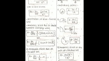 moving charges and magnetism class 12 all formula note