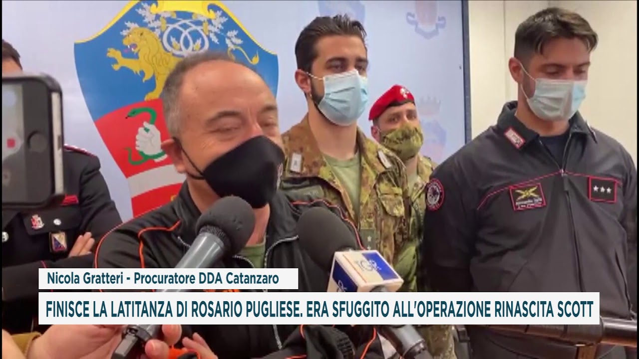 FINISCE LA LATITANZA DI ROSARIO PUGLIESE  ERA SFUGGITO ALL'OPERAZIONE RINASCITA SCOTT