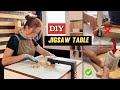 A young girl makes a safe jigsaw table  diy jigsaw table  part 1