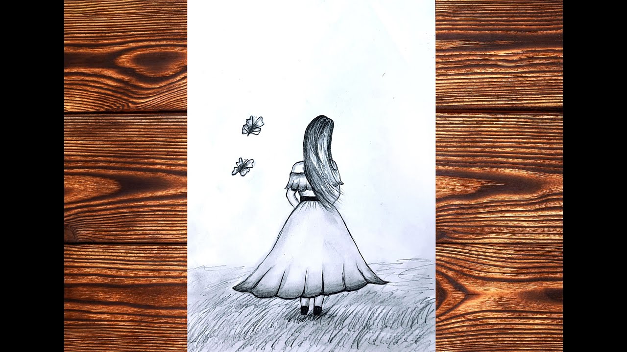 🎨 “Easy Yet Beautiful Girl in Grass with Butterflies Drawing Tutorial”