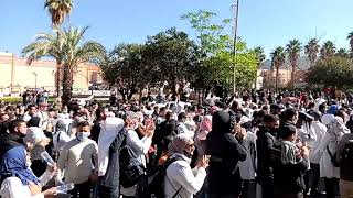 لحظة تاريخية التقاء مسيرات جهة بني ملال خنيفرة في ساعة الحرية