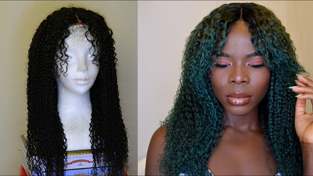 human hair wig blue