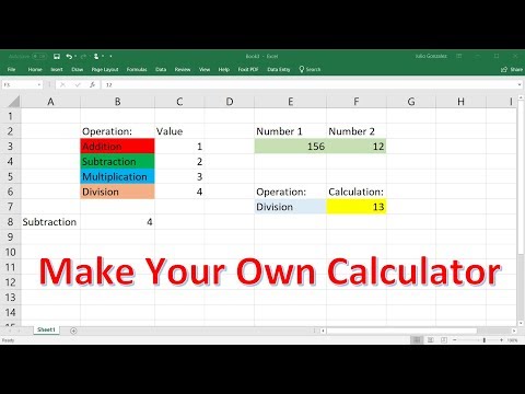 Choose and Match Function With Drop Down List - Make Your Own Calculator | Excel