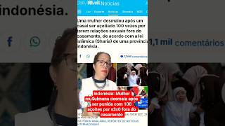 Mulher mu$ulmana desmaia após 100 açoites na Indonésia.  Motivo: sexo fora do casamento.