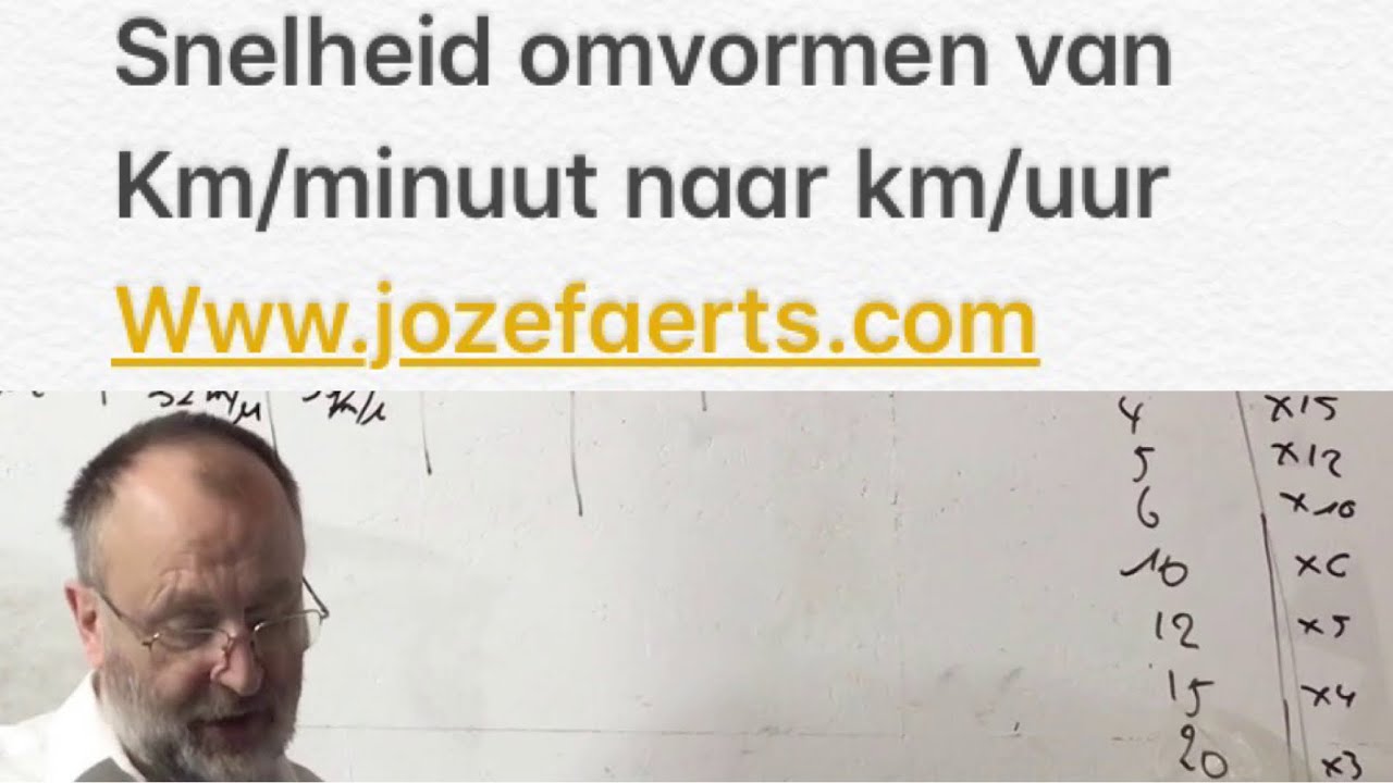 863 Snelheid omvormen van km/minuut naar km/uur - YouTube
