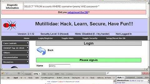 Bypass Authentication using SQL Injection