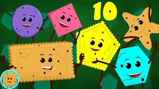 ten little shapes counting song and preschool video for kids