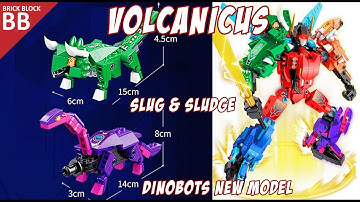 Slug & Sludge Dinobots Volcanicus ⚡️ Unboxing and Assembly Lego Bricks Qman Trans Collector 41105