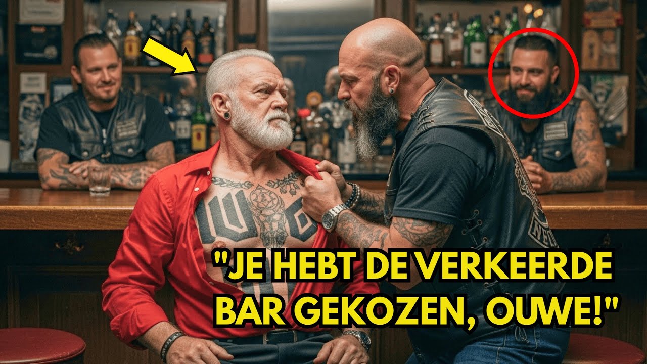De biker greep Terry's shirt met twee handen en scheurde het open. Knopen rolden over de plakkerige vloer. De bar viel stil. Op Terry's blote arm verscheen een vervaagde tatoeage: een adelaar, een...