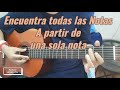 Encuentra todas las notas de la Guitarra a partir de una sola nota en 12 minutos. Tutorial Guitarra.