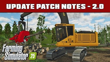 Mod Update 2.0 - Tigercat 850, Fixed Processor Head, Grapple - Farming Simulator 2025 - FDR Logging