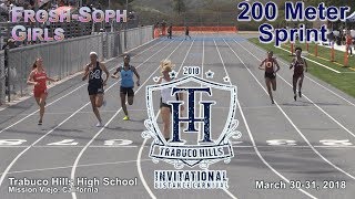 2018 TF - Trabuco Invite - 200 (FrSoph Girls, 10 Heats)