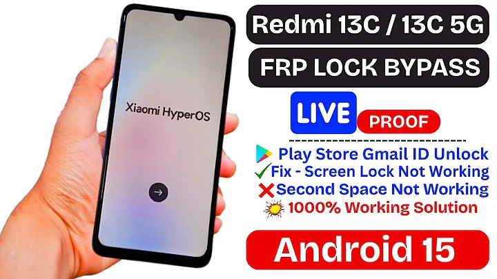 Xiaomi Redmi 13c | 13c 5G Frp Bypass Android 15 | Unlock Play-Store Account | Second Space Not Work