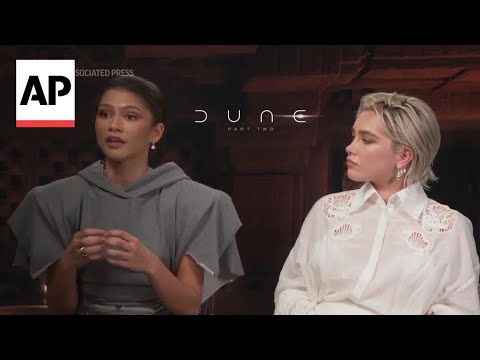 Zendaya and Florence Pugh talk the 'love story' of 'Dune 2'