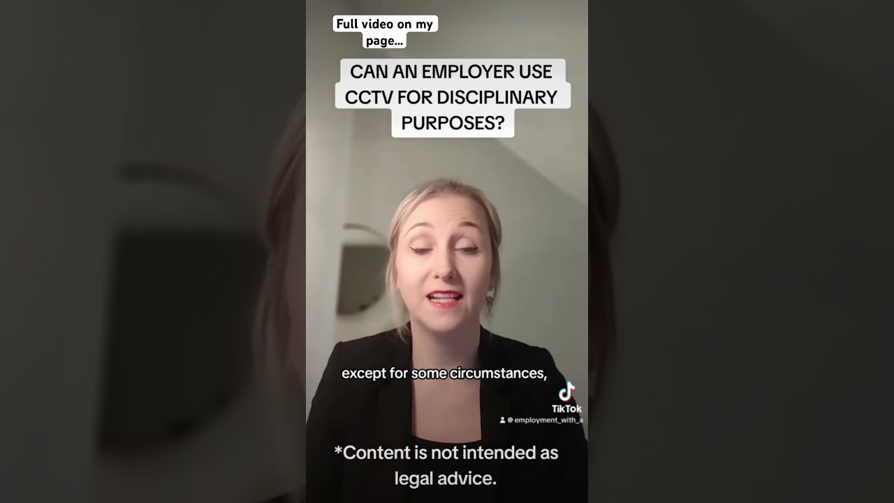 Can an employer use CCTV for disciplinary purposes? 