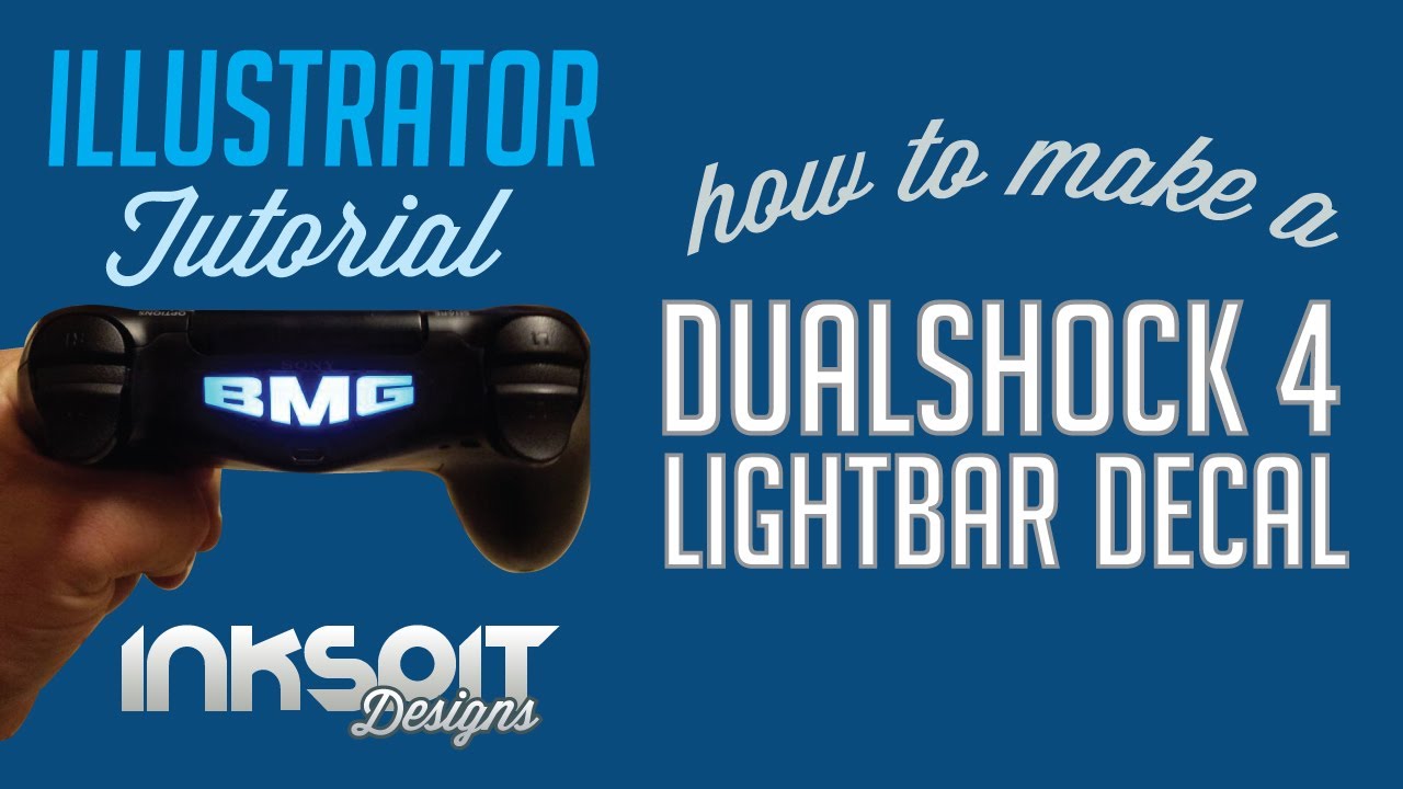 How to make a DualShock 4 lightbar decal - Ilustrator Tutorial - YouTube