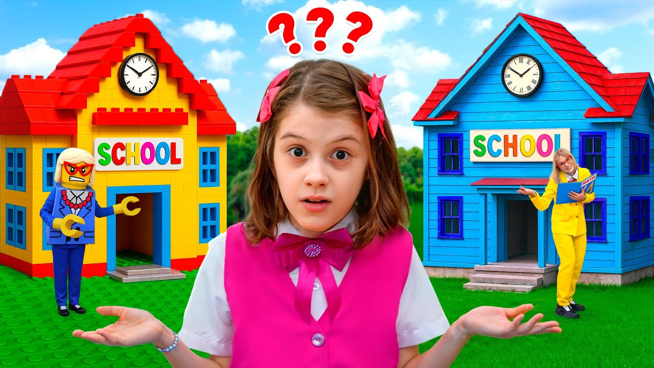 Aventuras escolares de Eva y Lego para niños