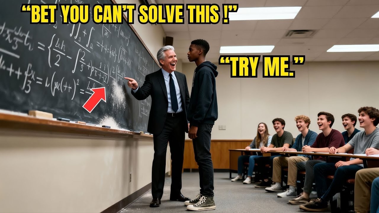 Prof Doesn't Know Black Student Is Math Prodigy — Sets 'Impossible' Equation to Mock Him, Regrets I