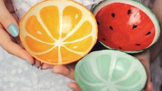 DIY: Clay Fruit Bowls from Scratch - Watermelon, Orange, Lime screenshot 5