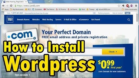 How to Install Wordpress Website with 1and1.com Hosting