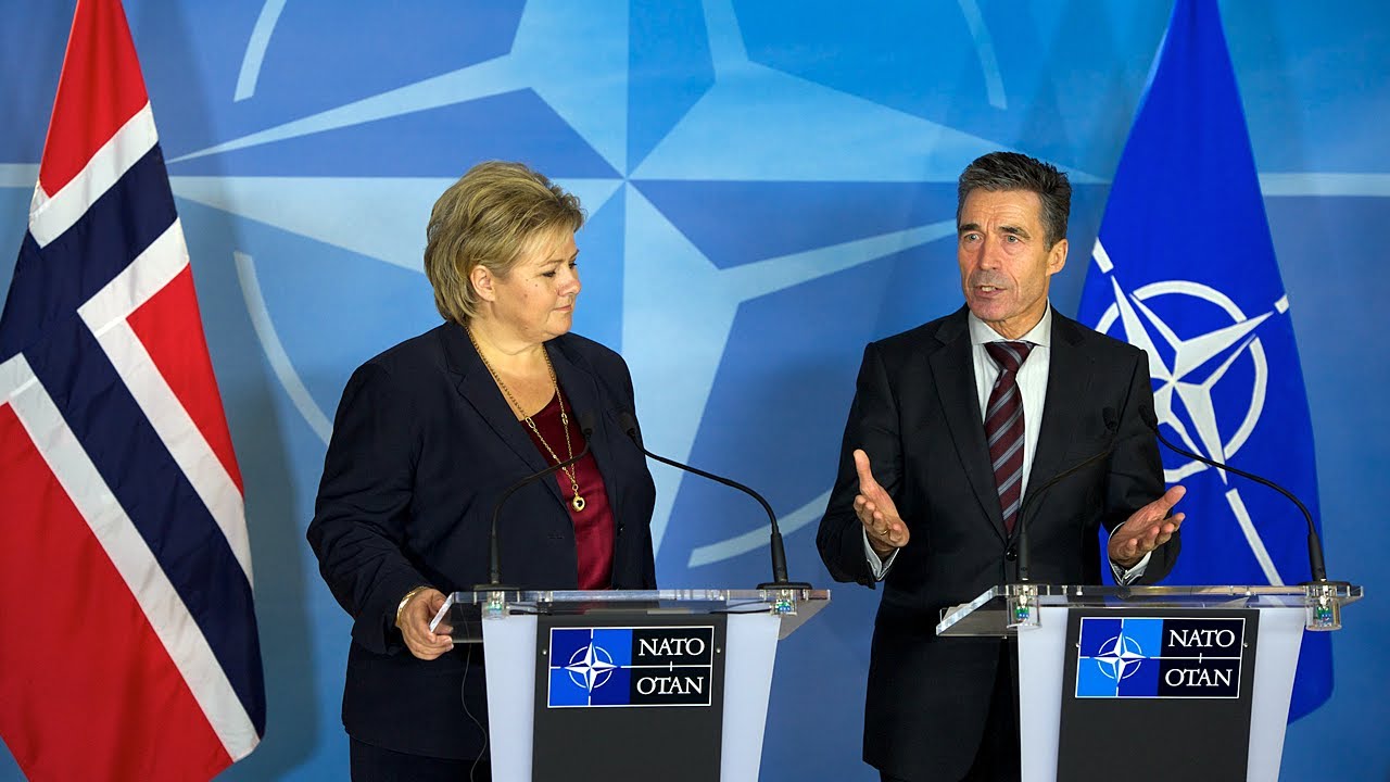 NATO Secretary General with Prime Minister of Norway - Joint press point
