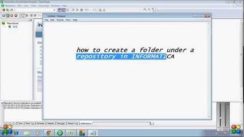 Creating Folder in INFORMATICA