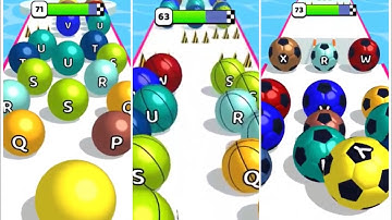 Satisfying Ball games AZ Run 2048 ABC Runner Part 2 Soccer Ball Skin