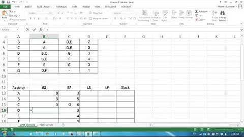 Operations Management using Excel: Project Management Video 1/3
