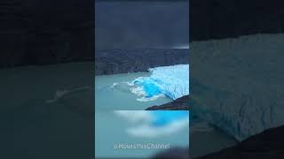 Time-lapse footage of the iceberg breaking