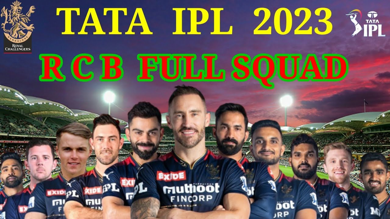 RCB full Squad 2023|| Tata Ipl RCB Squad 2023|| RCB new Players List 2023|| 