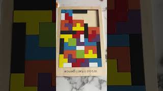 Wood Intelligence Tetris Puzzle Improves kids focus concentration attention