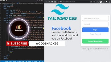 How To Create A Facebook Login Page UI Design with Tailwind CSS - No Talking