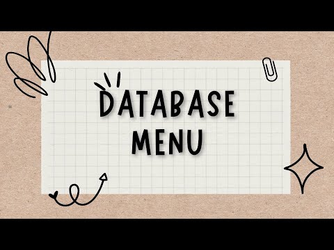 SALT Software-Database Menu: SALT 20